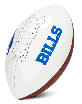 Buffalo Bills Franklin NFL Team Signature Autograph White Panel Football