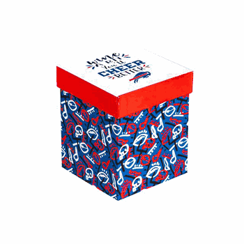 Buffalo Bills Glass 17oz Wine Stemless Boxed