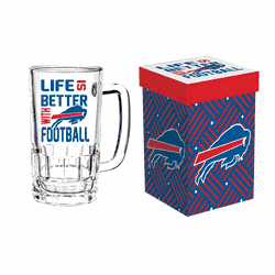 Buffalo Bills Glass 18oz Tankard Boxed