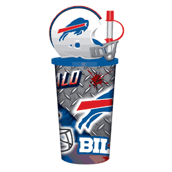 Buffalo Bills Helmet Cup 32oz Plastic with Straw