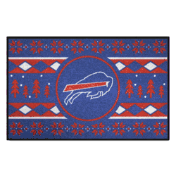 Buffalo Bills Holiday Sweater Starter Mat Accent Rug - 19in. x 30in.