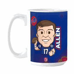 Buffalo Bills Josh Allen Caricature 15oz Sublimated Mug
