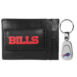 Buffalo Bills Leather Cash & Cardholder & Steel Key Chain