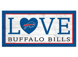 Buffalo Bills Love 6x12 Sign