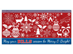 Buffalo Bills Merry and Bright 6x12 Sign