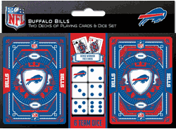 Buffalo Bills NFL 2-pack Playing Cards & Dice Set