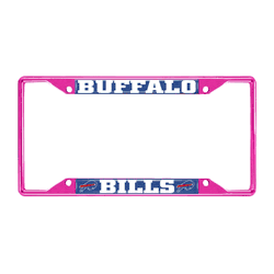Buffalo Bills Pink Metal License Plate Frame - 6.25"x12.25"