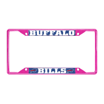 Buffalo Bills Pink Metal License Plate Frame - 6.25