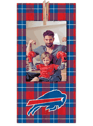 Buffalo Bills Plaid Clothespin 6x12 Sign