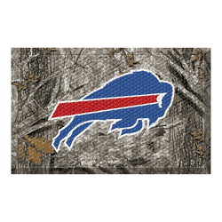 Buffalo Bills Rubber Scraper Door Mat Camo