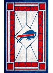 Buffalo Bills Stained Glass 11x19 Wood Sign