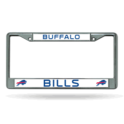 Buffalo Bills Standard Chrome Frame with Plastic Inserts 12" x 6" Car/Truck Auto Accessory