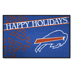 Buffalo Bills Starter Mat Accent Rug - 19in. x 30in. Happy Holidays Starter Mat