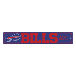 Buffalo Bills Team Color Street Sign Dcor 4in. X 24in. Lightweight