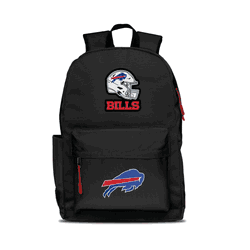 Buffalo Bills Two-Logo Campus Backpack, Black, with Red Zipper