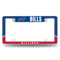 Buffalo Bills Two-Tone 12" x 6" Chrome All Over Automotive License Plate Frame