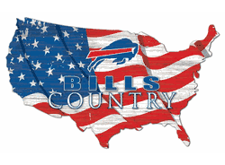 Buffalo Bills USA Shape Flag Cutout