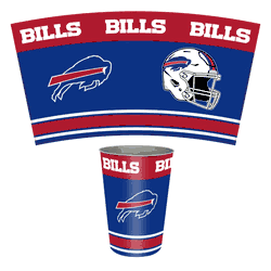 Buffalo Bills Wastebasket 3.3 Gallon Tin