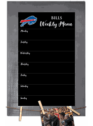 Buffalo Bills Weekly Chalkboard with frame & clothespins 11x19 Sign