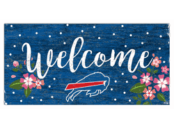 Buffalo Bills Welcome Floral 6x12 Sign