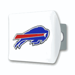 Buffalo Bills White Metal Hitch Cover with  3D Color Emblem