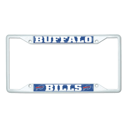 Buffalo Bills White Metal License Plate Frame - 6.25"x12.25"