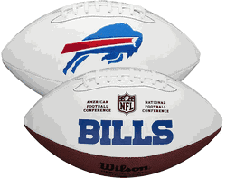 Buffalo Bills Wilson NFL Live Signature Autograph White Panel Football