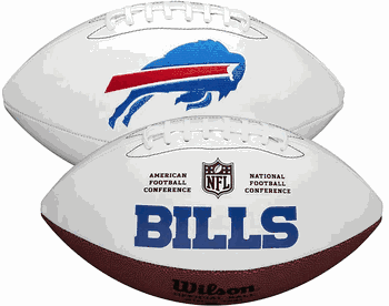 Buffalo Bills Wilson NFL Live Signature Autograph White Panel Football