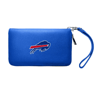 Buffalo Bills Zip Organizer Wallet Pebble Royal
