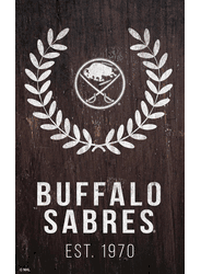 Buffalo Sabres 11x19 Laurel Wreath Sign