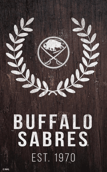 Buffalo Sabres 11x19 Laurel Wreath Sign