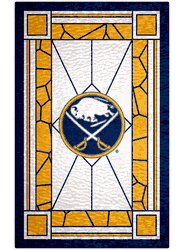 Buffalo Sabres 11x19 Stained Glass Wood Sign
