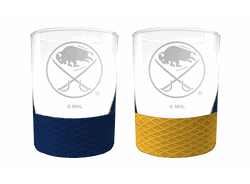 Buffalo Sabres 2pc Laser Etched Commissioner Rocks Glass Set