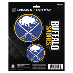 Buffalo Sabres 3 Piece Decal Sticker Set
