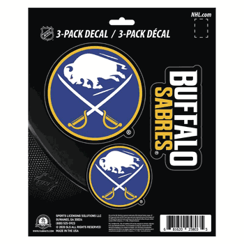 Buffalo Sabres 3 Piece Decal Sticker Set