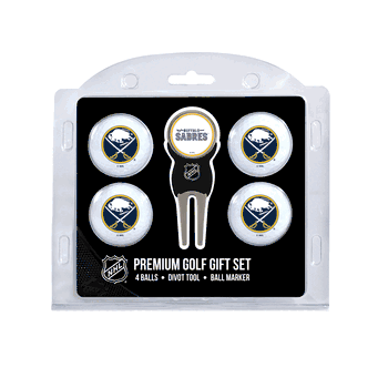 Buffalo Sabres 4 Ball Gift Set + Divot Tool & Marker