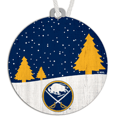 Buffalo Sabres 49ers Snow Scene Ornament
