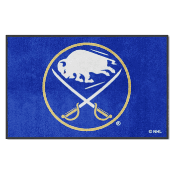 Buffalo Sabres 4X6 High-Traffic Mat with Durable Rubber Backing - Landscape Orientation