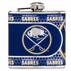 Buffalo Sabres 6oz Stainless Steel Flask with Metallic Graphics