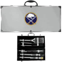 Buffalo Sabres 8 pc Stainless Steel BBQ Set w/Metal Case