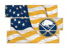 Buffalo Sabres American Flag 3 Plank