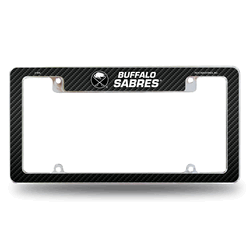 Buffalo Sabres Black 12" x 6" Chrome All Over Automotive License Plate Frame