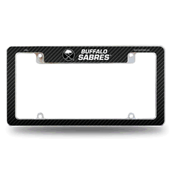 Buffalo Sabres Black 12" x 6" Chrome All Over Automotive License Plate Frame for Car/Truck/SUV