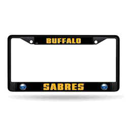 Buffalo Sabres  Black Chrome Frame with Plastic Inserts 12" x 6" Car/Truck Auto Accessory