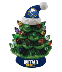 Buffalo Sabres Christmas Tree 4 Inch LED Tabletop