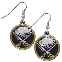 Buffalo Sabres Chrome Dangle Earrings