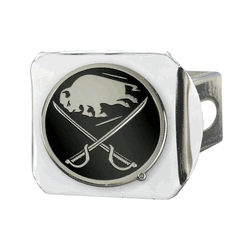 Buffalo Sabres Chrome Metal Hitch Cover with Chrome Metal 3D Emblem