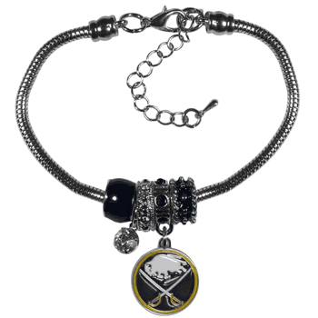 Buffalo Sabres Euro Bead Bracelet