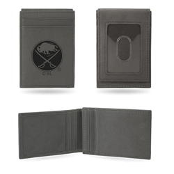 Buffalo Sabres Gray Laser Engraved Front Pocket Wallet