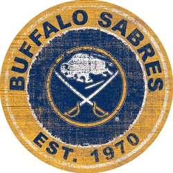 Buffalo Sabres Heritage 24" Distressed Round Sign